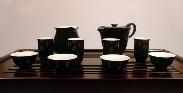 Black Porcelain Tea Ceremony Set