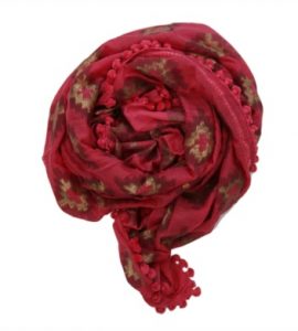 Red ikat scarf