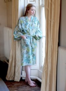 Kimono style cotton robe  