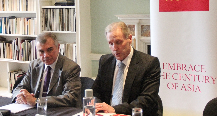 Turkish Ambassador to the UK HE Ünal Çeviköz with CEO of Asia House Michael Lawrence