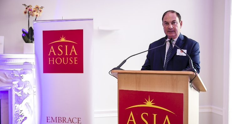 Chairman of Prudential Paul Manduca speaking at the Asia House Annual Business & Policy reception held in May 2014. Photo by Miles Willis