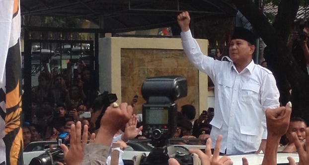 Prabowo Subianto on the campaign trail. Photo by Yoes C. Kenawas  
