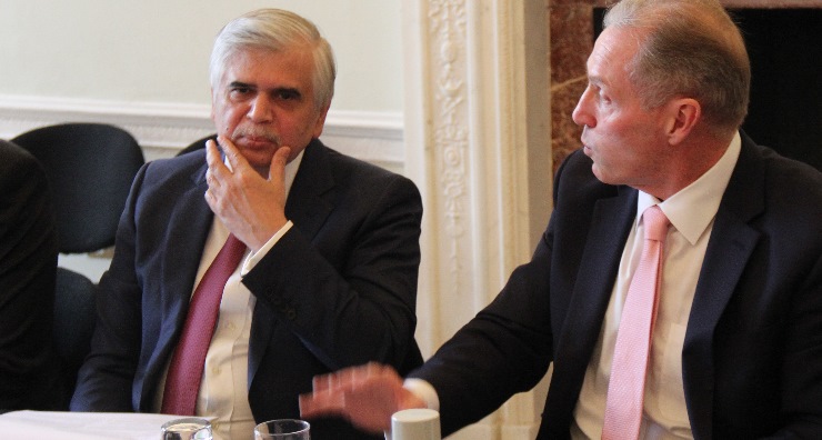 KPMG India CEO Richard Rekhy with Asia House CEO Michael Lawrence