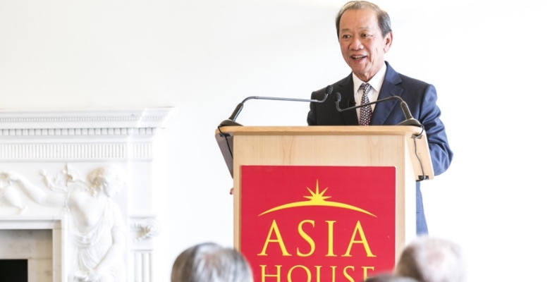 HE Me Sommai Phasee gave a speech at Asia House in which he talked about what should make Thailand attractive to investors. Image copyright: Miles Willis Photography  