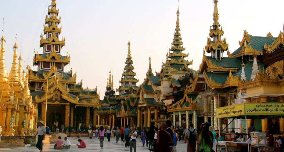 Shwedagon Pagoda located in Yangon, Myanmar. Photograph copyright Samantha Deave.