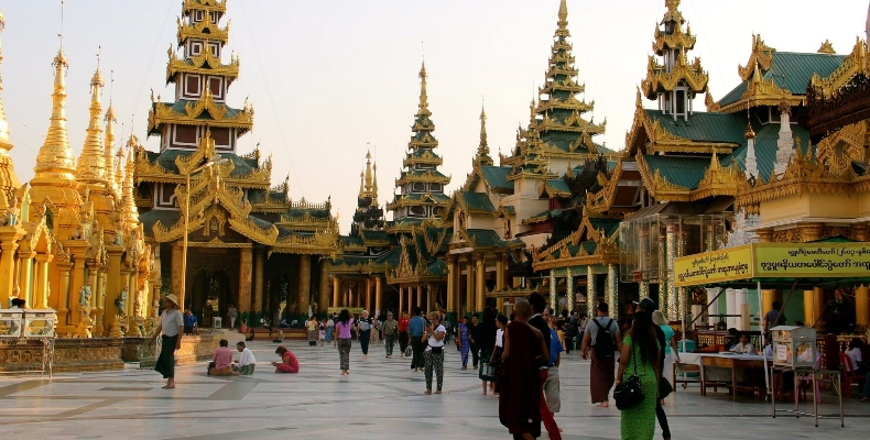 Shwedagon Pagoda located in Yangon, Myanmar. Photograph copyright: Samantha Deave
