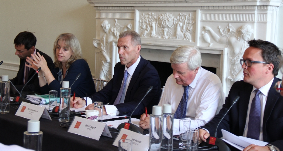 Pictured from left are Simon Wells, Chief UK Economist, HSBC; Catherine Barnard, Professor of European Union Law, University of Cambridge; Michael Lawrence, Chief Executive of Asia House; David Sayer, Senior Partner & Member of the Board, KPMG UK LLP and Ian Hunter, Partner at Linklaters